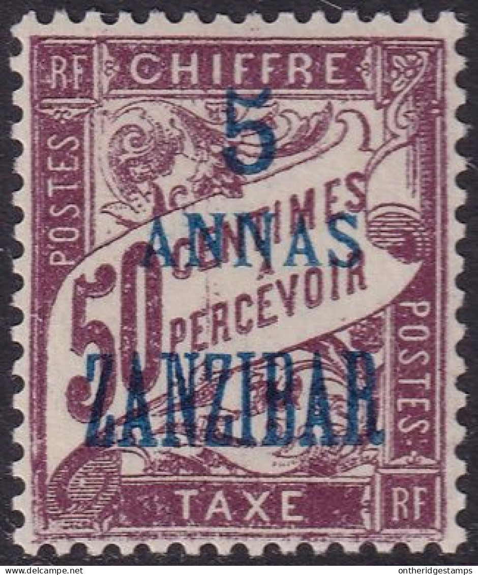 French Offices Zanzibar 1897 Sc J5 Yt Taxe 5 Postage Due MH* - Nuevos