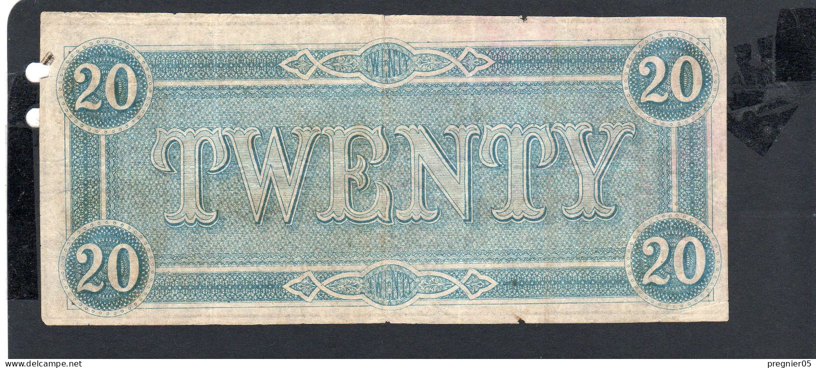Baisse De Prix USA - Billet  20 Dollar États Confédérés 1864 TTB/VF P.069 § 64804 - Valuta Della Confederazione (1861-1864)