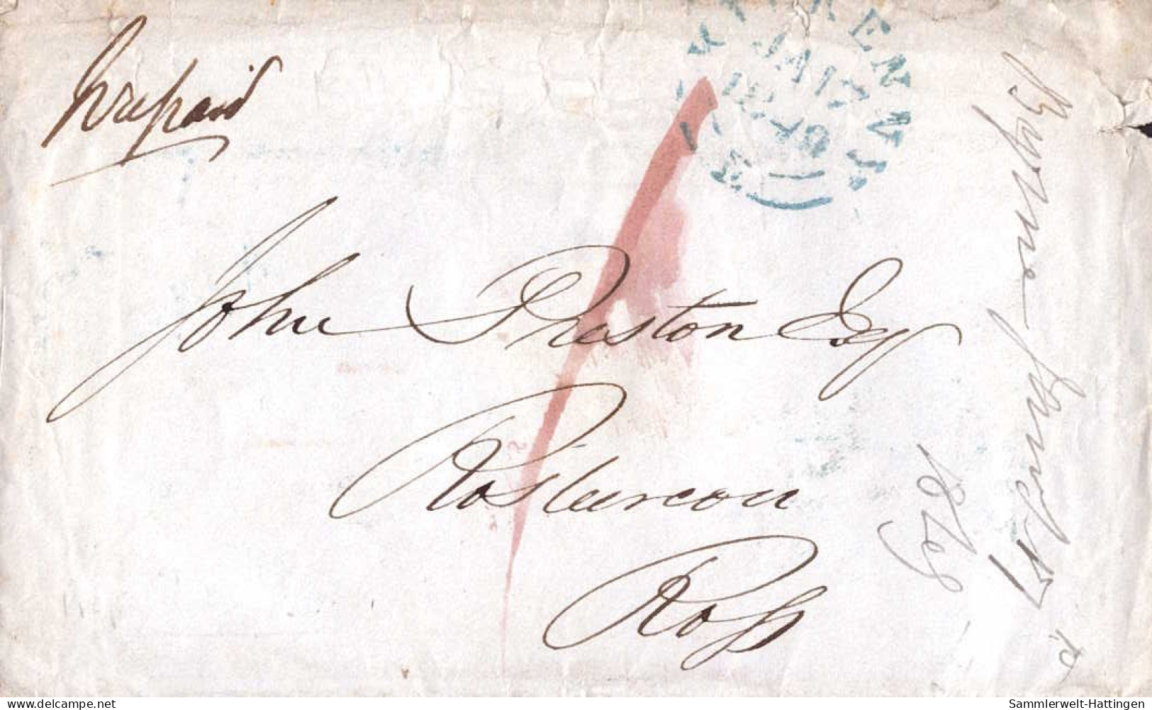 603061 | Ireland 1849  Prepaid Mail From Kilkenny To Ross Island  | -, -, - - Prephilately
