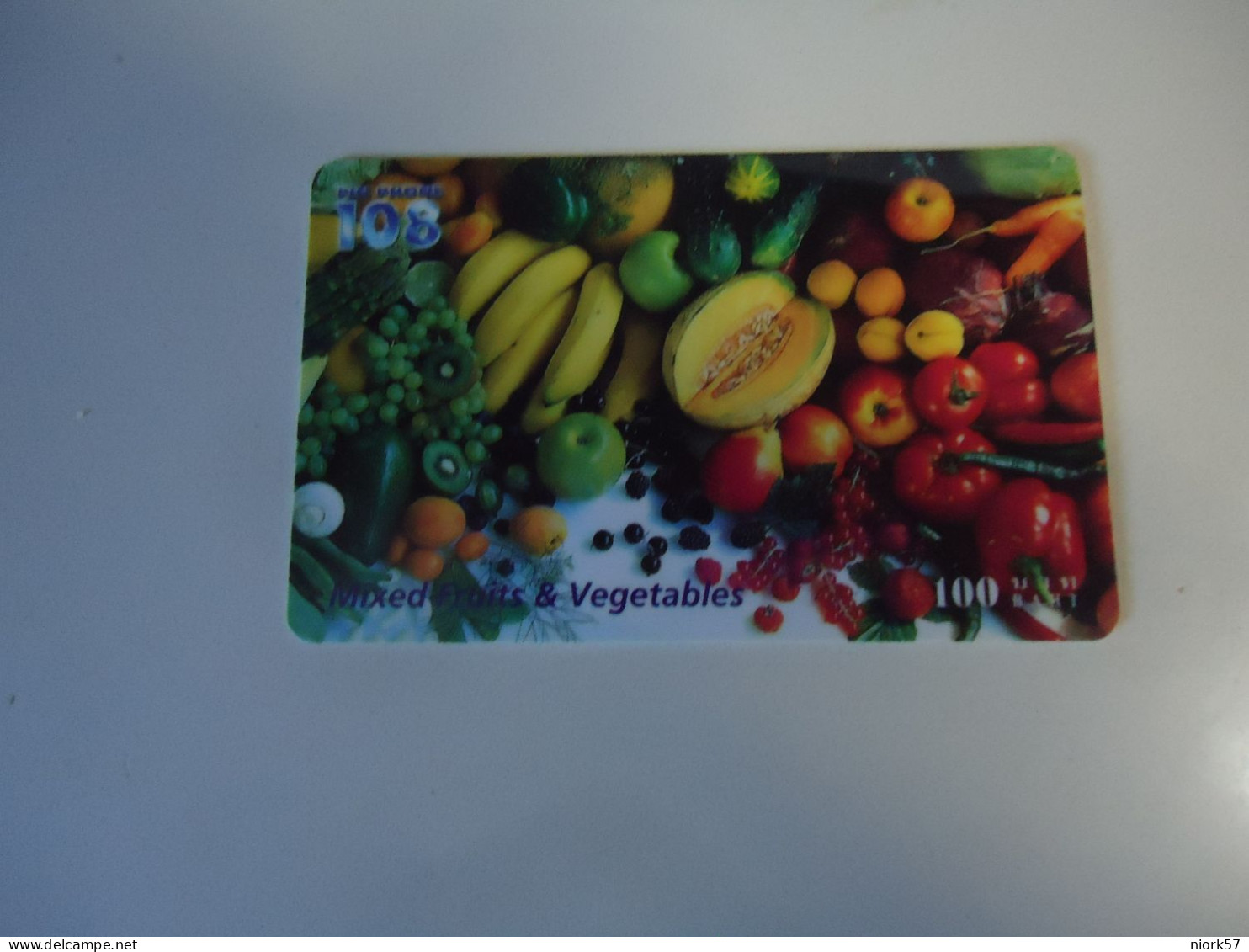 THAILAND USED 2  CARDS PIN 108  FRUITS - Levensmiddelen