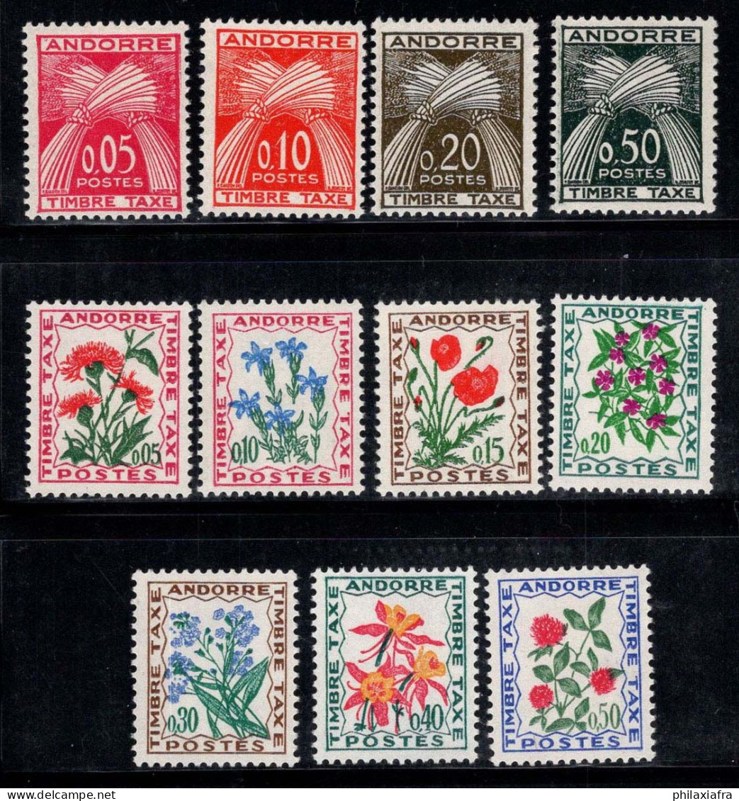 Andorre Français 1961-64 Yv. 42-45, 46-52 Neuf ** 100% Trèfle Timbre-taxe - Unused Stamps