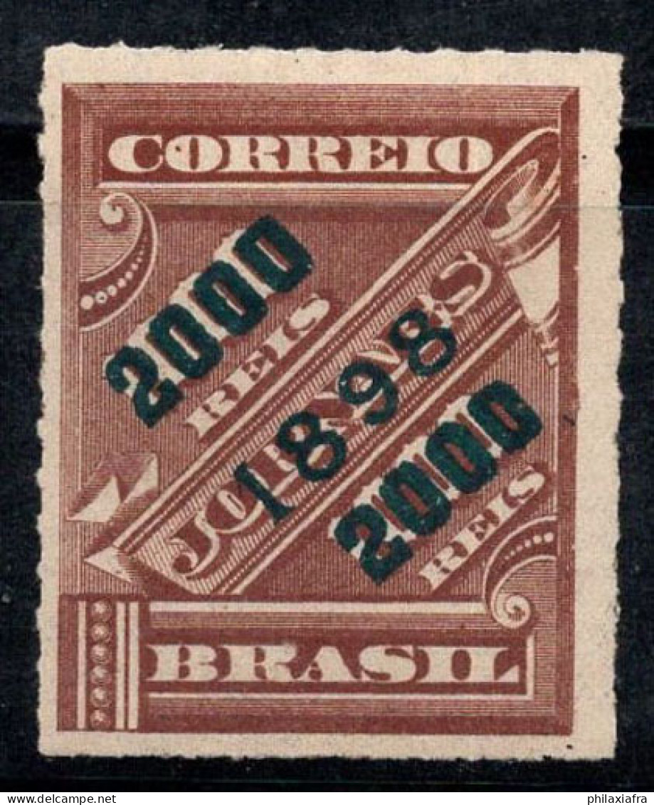 Brésil 1898 Mi. 124 Neuf * MH 100% 2000 R Surimprimé - Unused Stamps