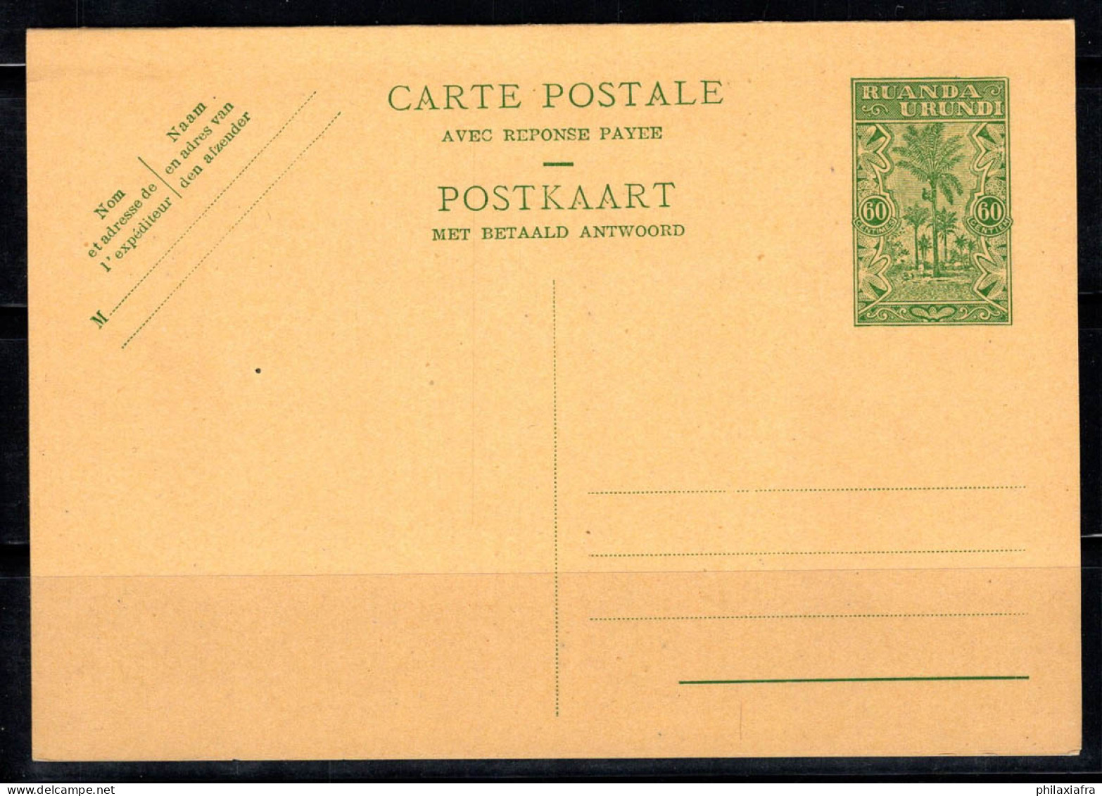 Rwanda-Urundi 1932-1948 Entiers Postaux 100% Neuve 1951, 60 - Entiers Postaux