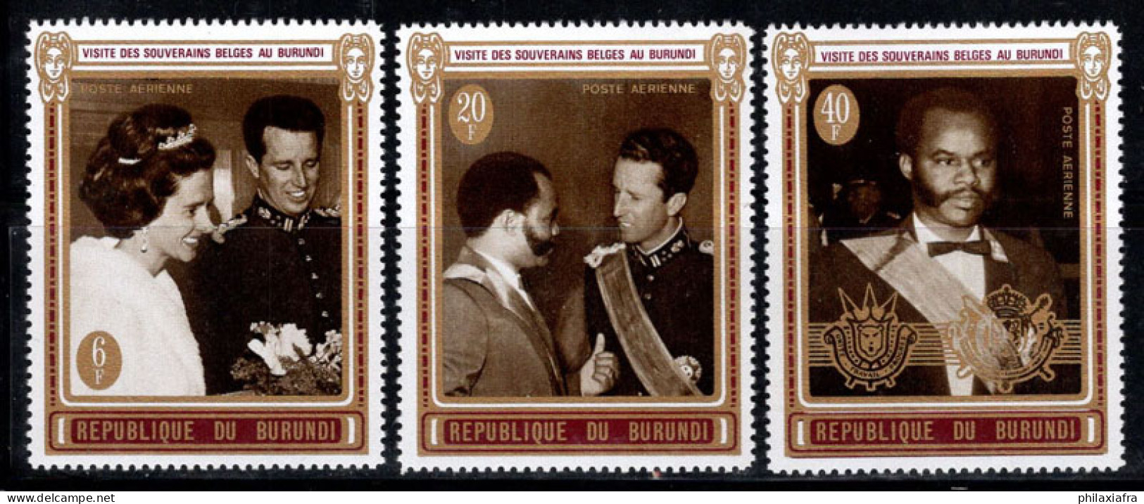 Burundi 1970 Mi. 673-75 A Neuf ** 100% Poste Aérienne La Reine Fabiola Et Baudouin - Unused Stamps
