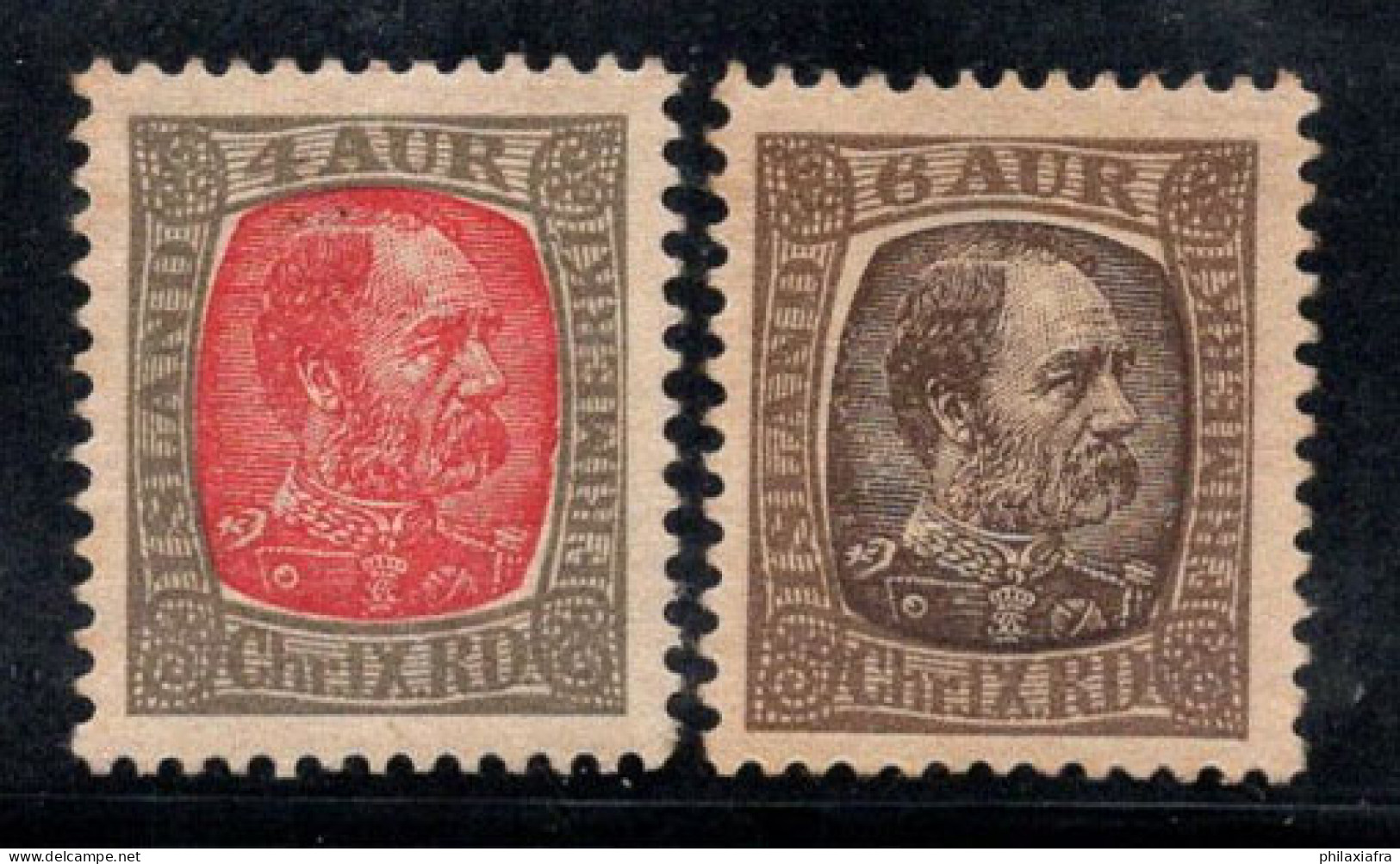 Islande 1902 Mi. 36, 38 Neuf * MH 40% 4, 6 A, Roi Christian IX - Ungebraucht