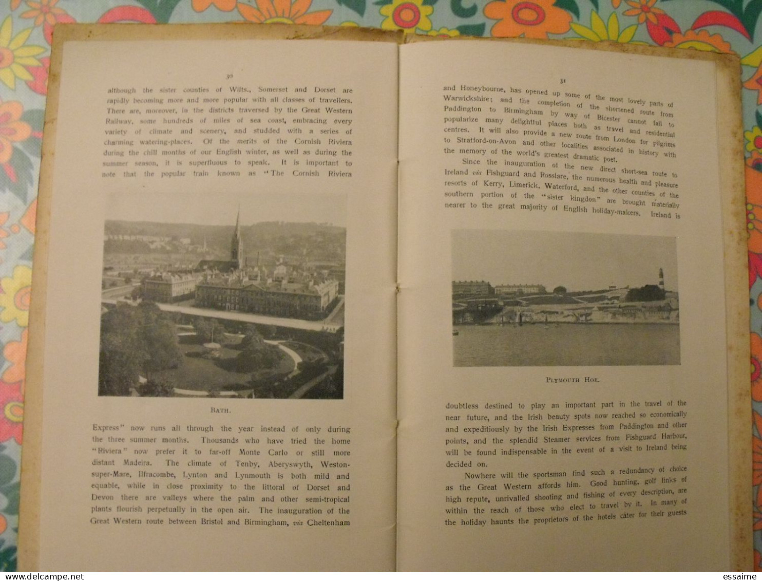 Bristol, the central port of England. Great western railway 1910. photos + plan