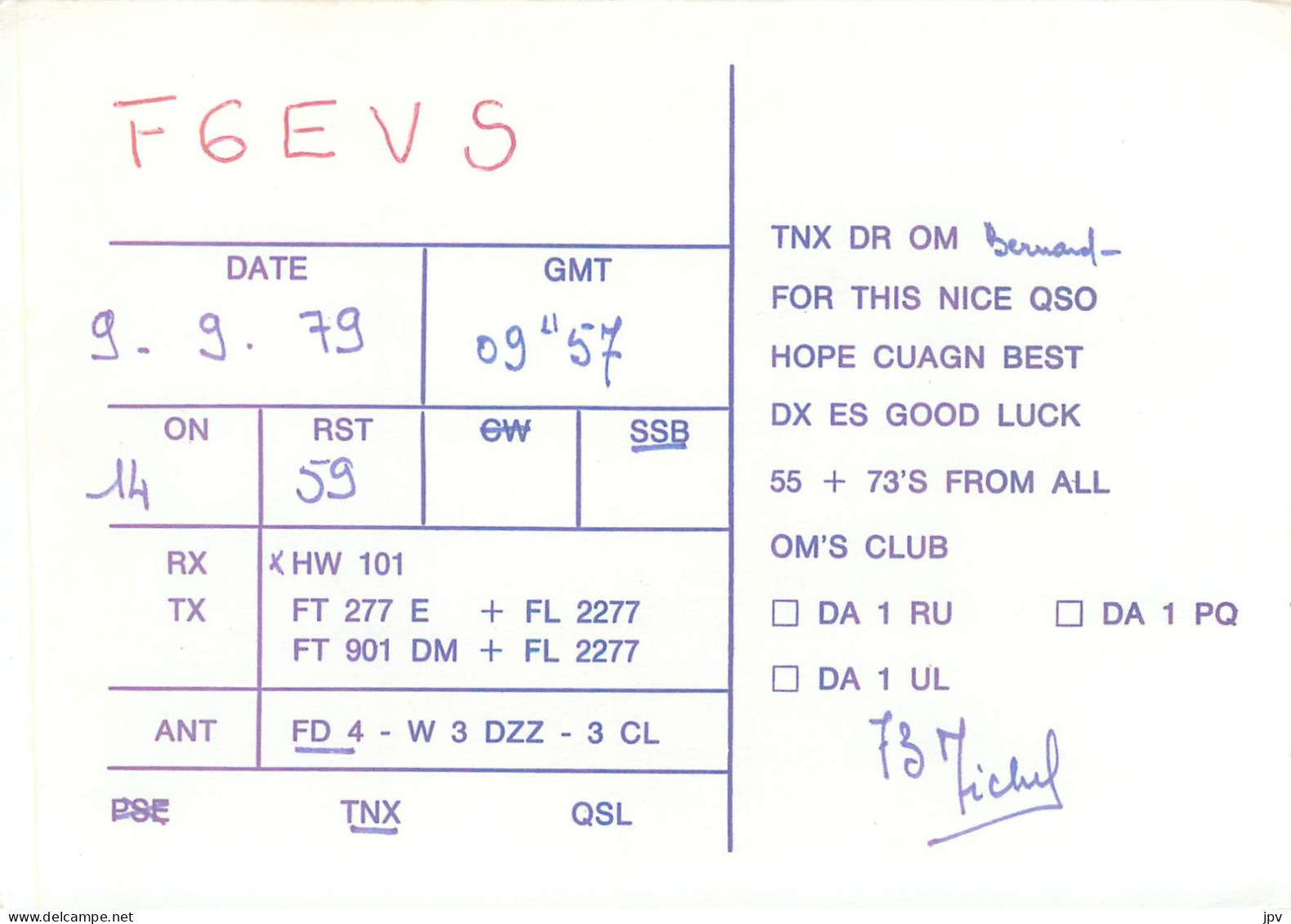 CARTE QSL : WITTLICH. ALLEMAGNE . GERMANY. 1979 - Other & Unclassified