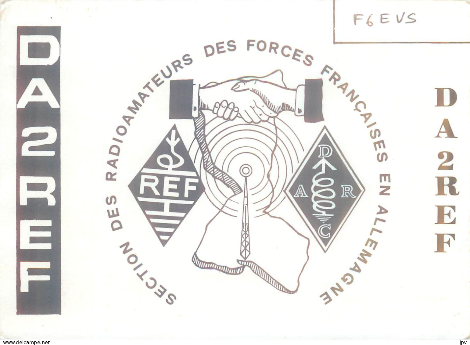 CARTE QSL : SECTION DES RADIO-AMATEURS DES FORCES FRANCAISES EN ALLEMAGNE . GERMANY. 1989. - Other & Unclassified