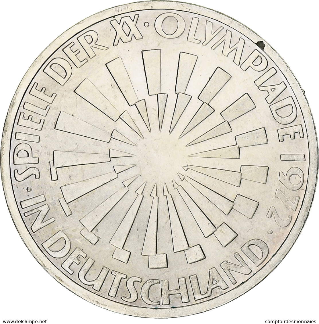 République Fédérale Allemande, 10 Mark, 1972, Stuttgart, Argent, SUP, KM:130 - Commémoratives