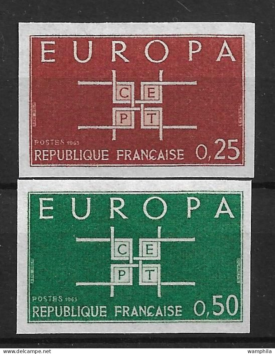 France N°1396/97** Non Dentelé. Europa 1963, Cote 130€ - 1961-1970