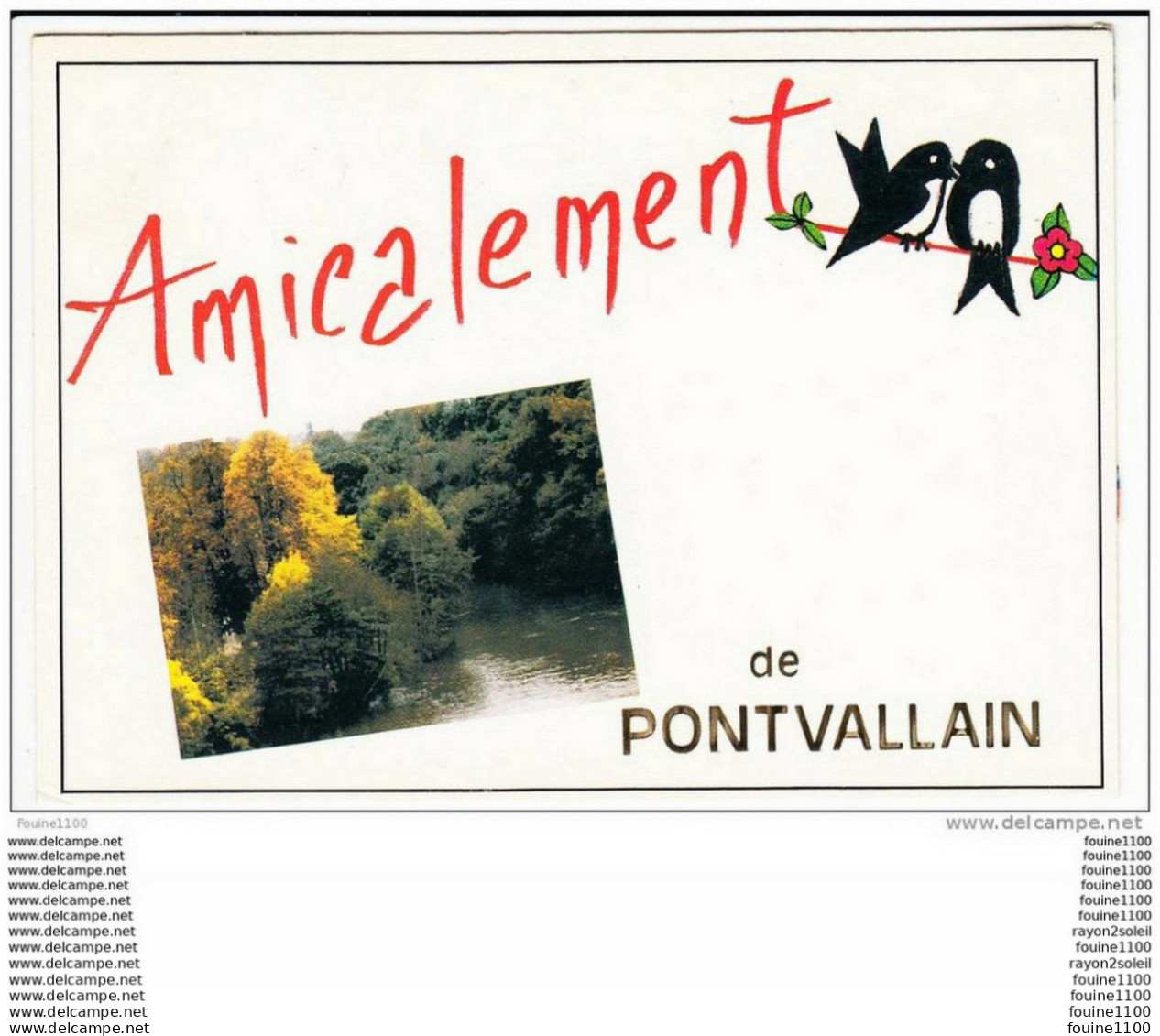 Carte ( Format 15 X 10,5 Cm )  De Pontvallain  ( Recto Verso ) - Pontvallain