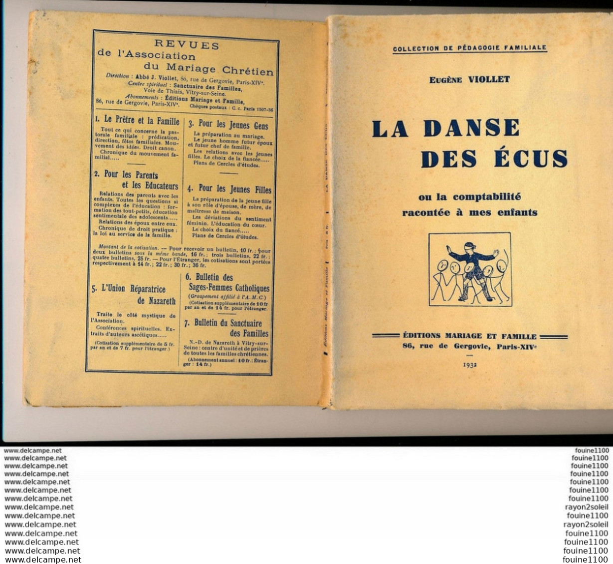 La Danse Des écus Ou La Comptabilité Racontée à Mes Enfants Eugène Viollet 1932 Collection De Pédagogie Familiale - Buchhaltung/Verwaltung