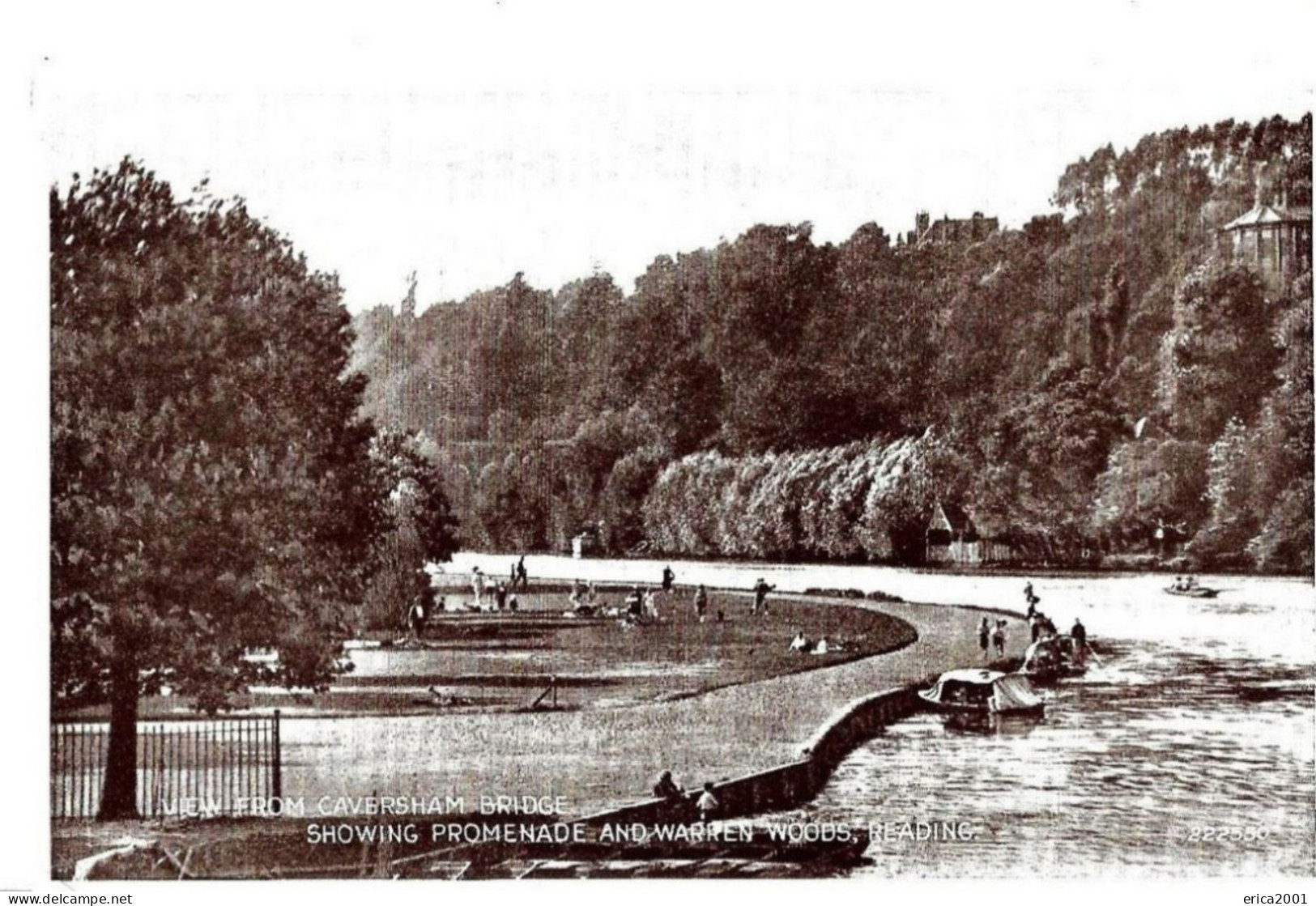 Reading. View From Caversham Bridge, Showing Promenade And Warren Woods. - Reading