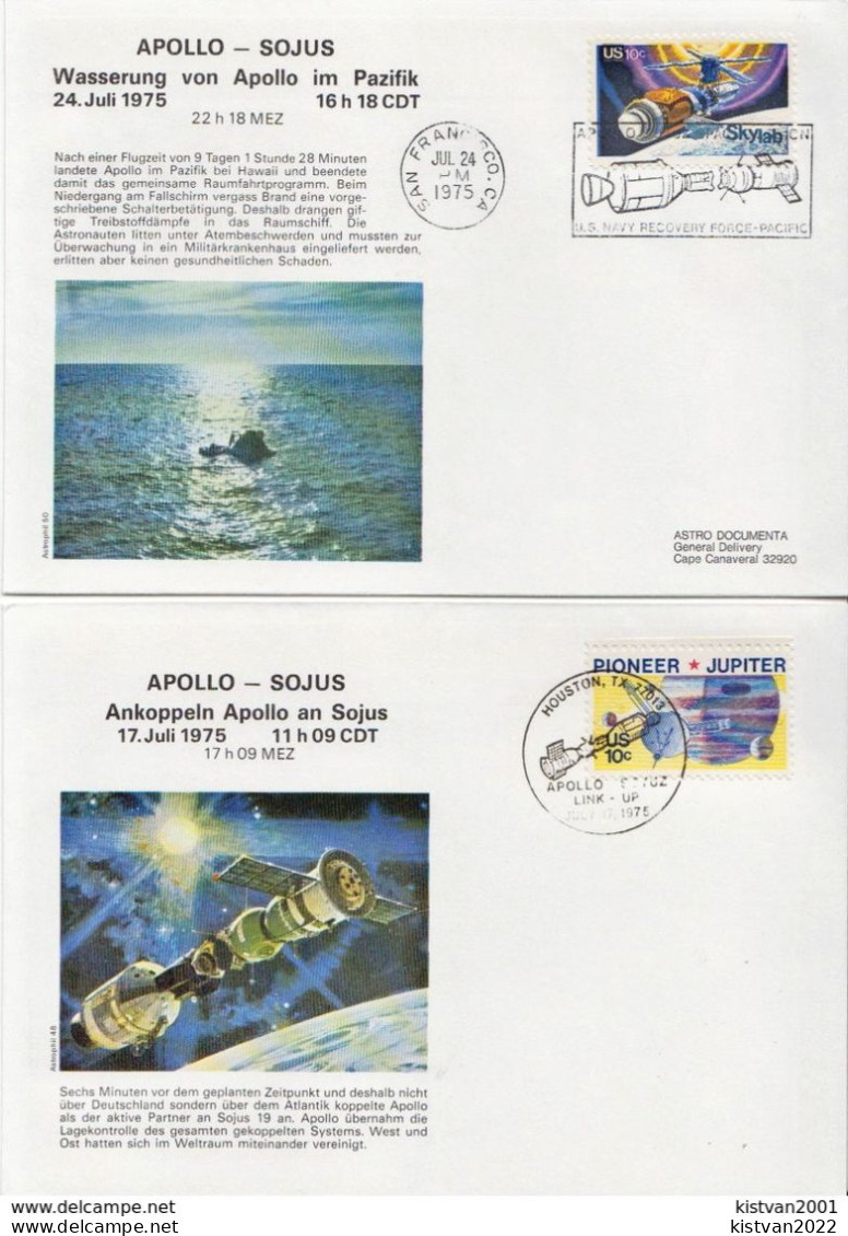 Apollo - Sojus 8 Covers With Special Cancels, Soviet And USA Stamps - Sonstige & Ohne Zuordnung