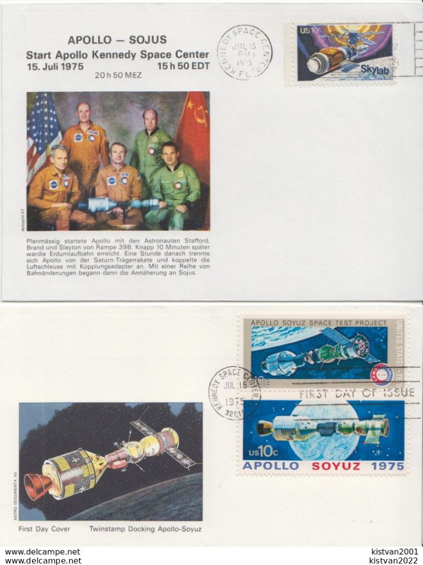 Apollo - Sojus 8 Covers With Special Cancels, Soviet And USA Stamps - Autres & Non Classés