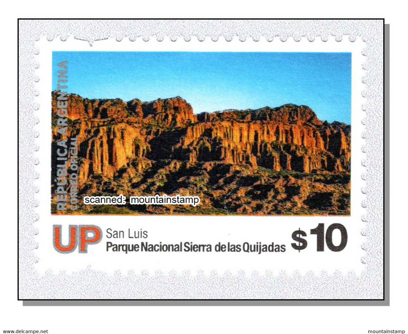 Argentina 2019 (punch Hole Left) Sierra De Las Quijadas Berge Mountains National Park MNH ** - Neufs