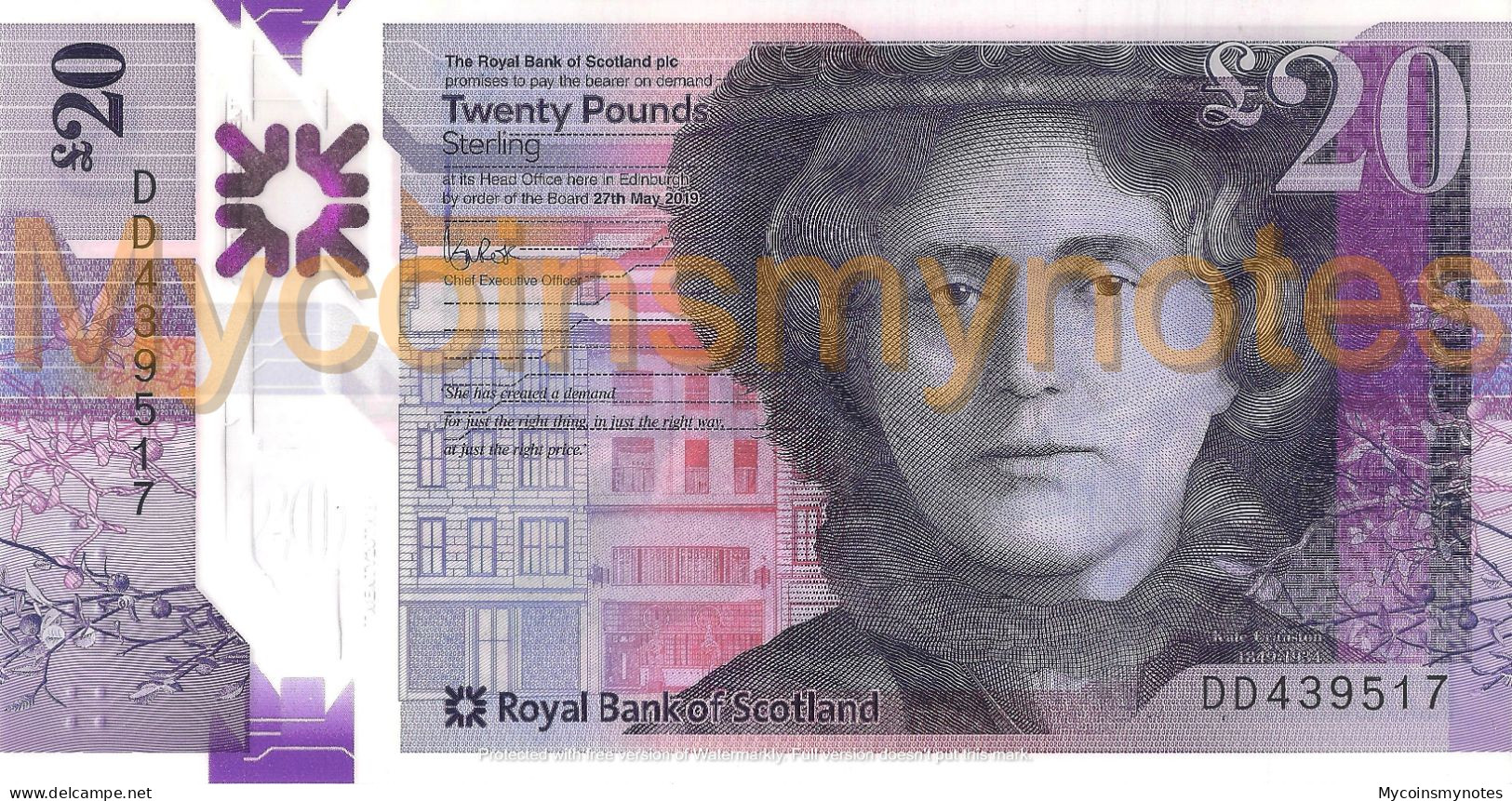 BANK OF SCOTLAND, £20 POUNDS, 2021, P-NEW, POLYMER, New Signature, UNC - 20 Pounds