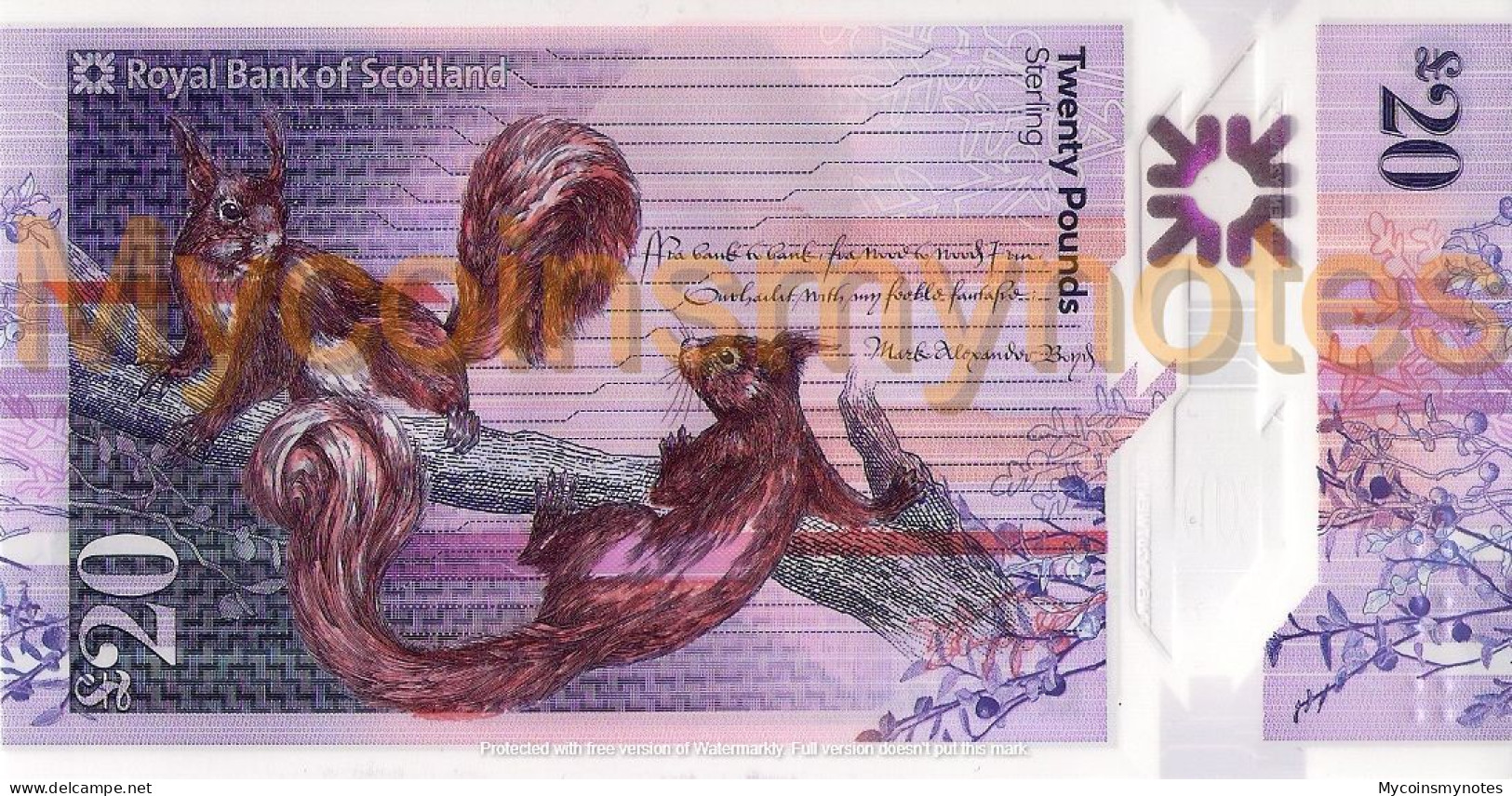 BANK OF SCOTLAND, £20 POUNDS, 2021, P-NEW, POLYMER, New Signature, UNC - 20 Pounds