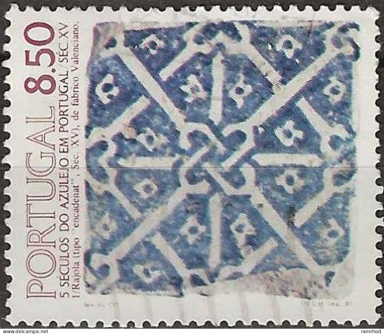 PORTUGAL 1981 Tiles - 8e50 - Rajola Tile From Setubal Peninsula (15th Century) FU - Gebruikt