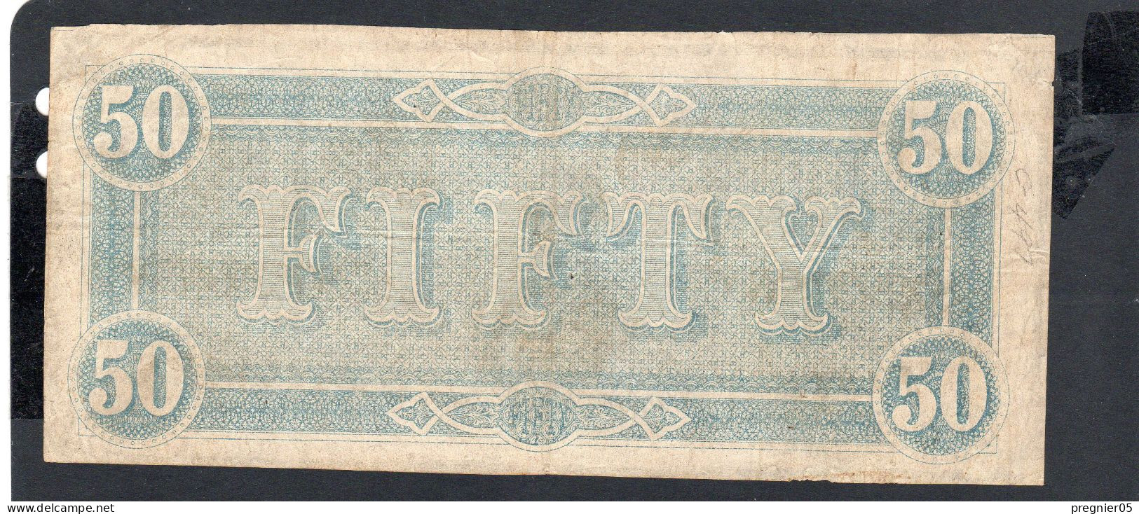Baisse De Prix USA - Billet  50 Dollar États Confédérés 1864 SUP/XF P.070 § 42499 - Confederate (1861-1864)