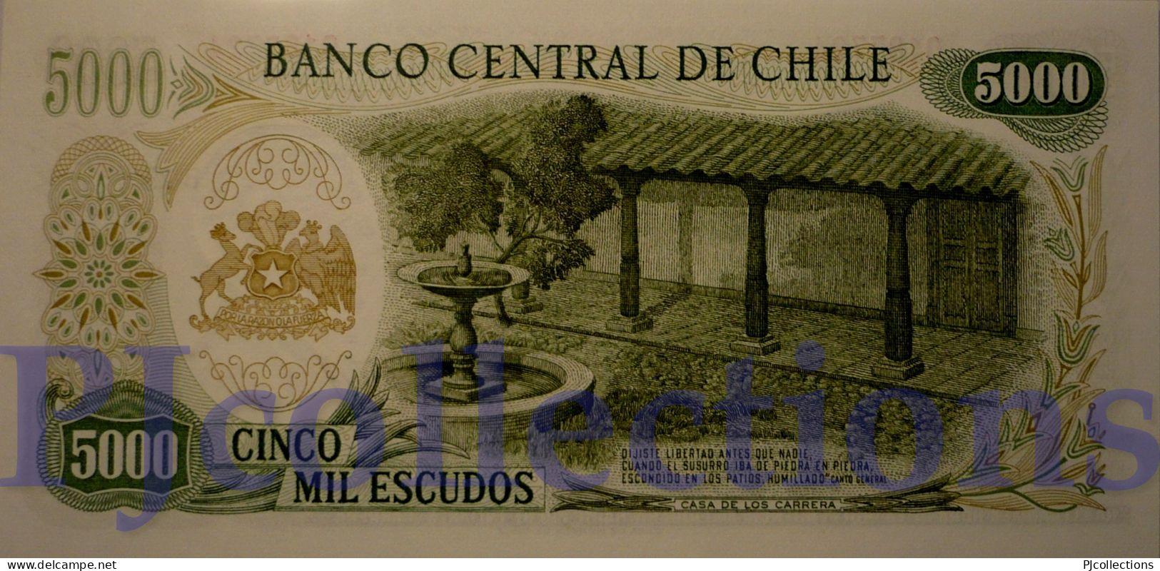 CHILE 5000 ESCUDOS 1967/76 PICK 147b UNC - Chile