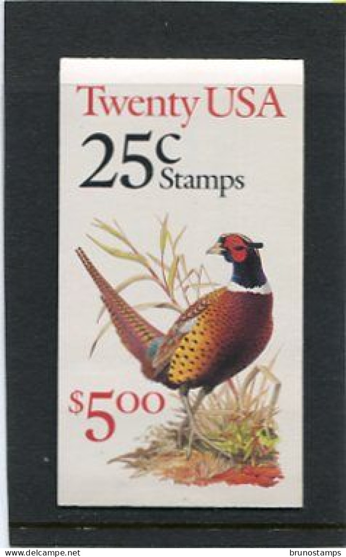 UNITED STATES/USA - 1988  5$  PHEASANT   BOOKLET  MINT NH - 1981-...