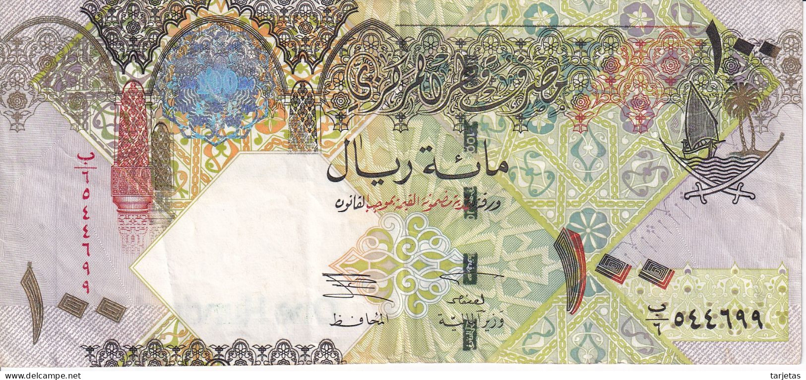 BILLETE DE QATAR DE 100 RIYALS DEL AÑO 2003 (BANKNOTE) - Qatar