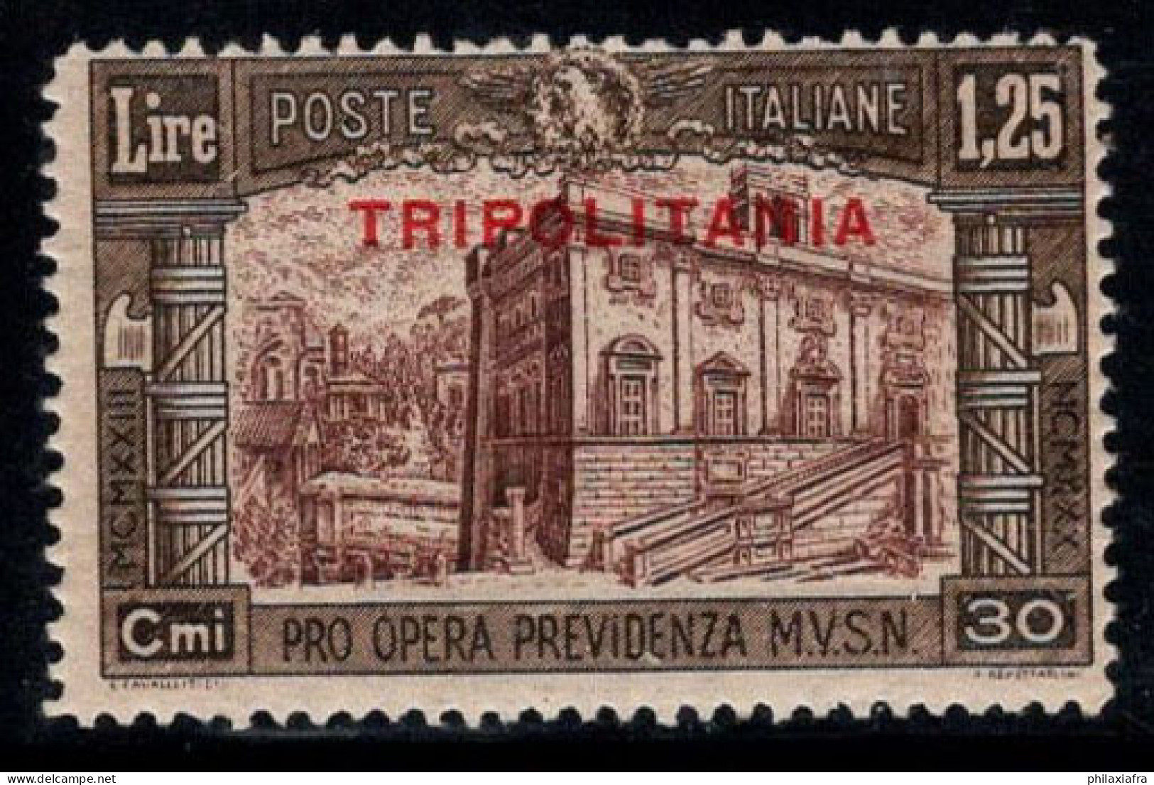 Tripolitania 1930 Sass. 71 Neuf * MH 60% 1,25+30c. Milice III - Tripolitaine