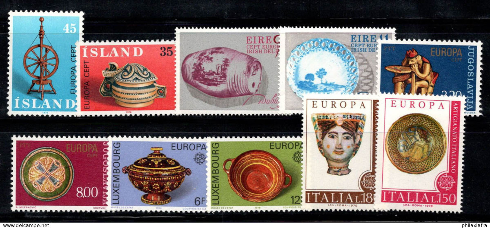 Europe CEPT 1976 Neuf ** 100% Luxembourg, Irlande, Islande - 1976