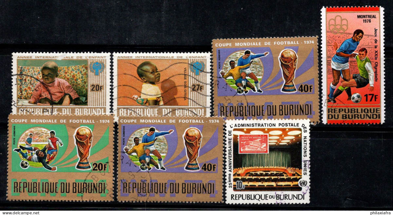 Burundi 1977 Oblitéré 100% Unicef, Jeux Olympiques - Gebraucht