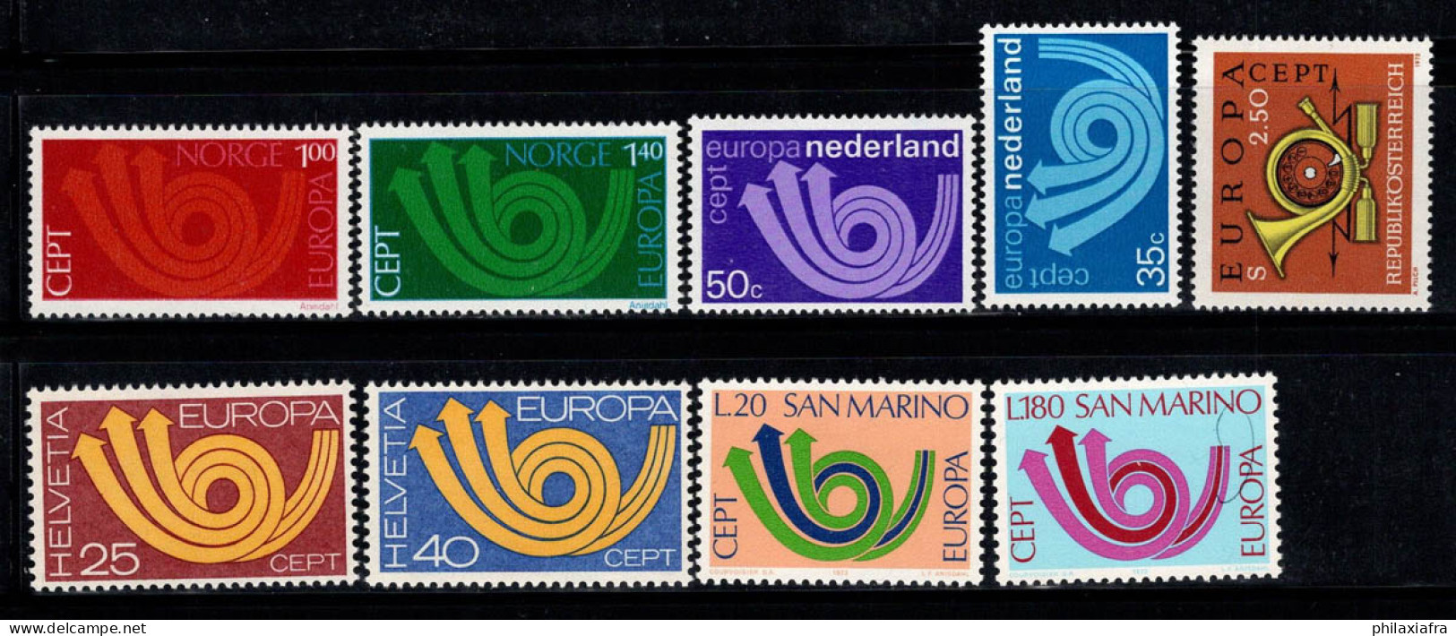 Europe CEPT 1973 Neuf ** 100% Saint-marin, Autriche - 1973