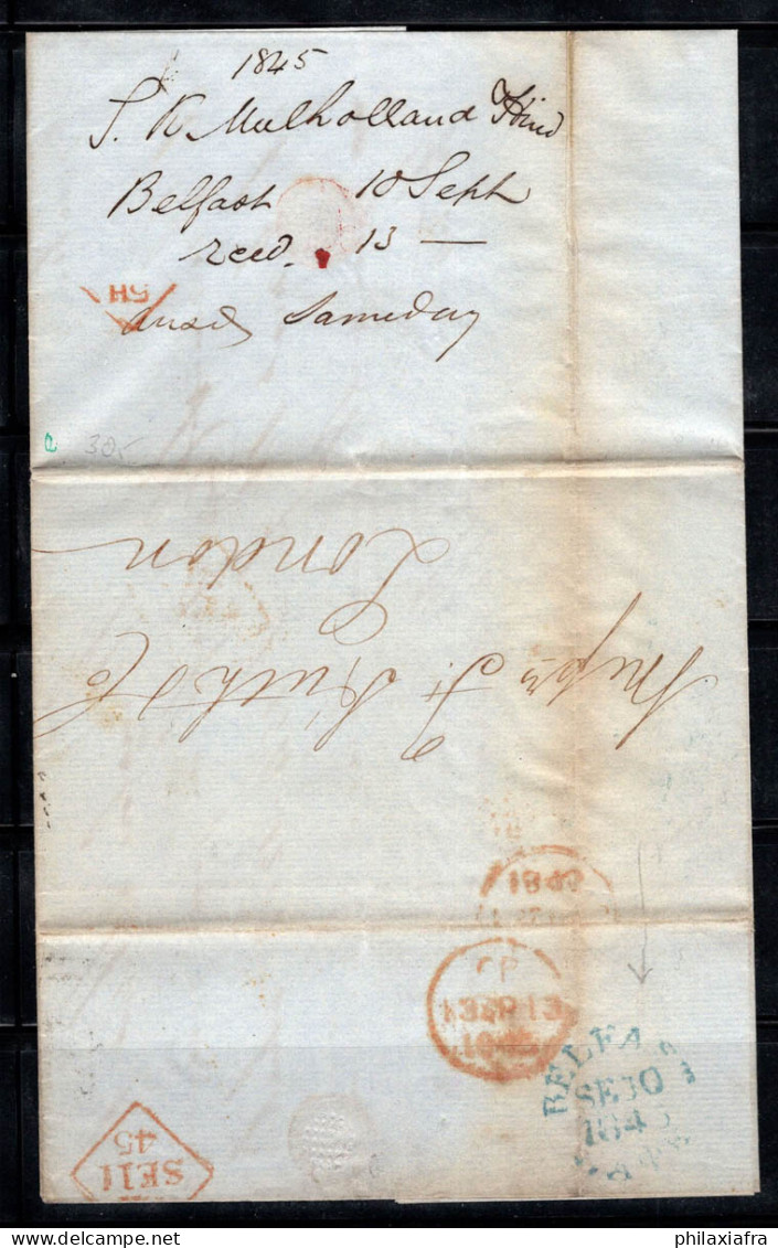 Irlande 1845 Enveloppe 100% Précurseurs Belfast - Préphilatélie