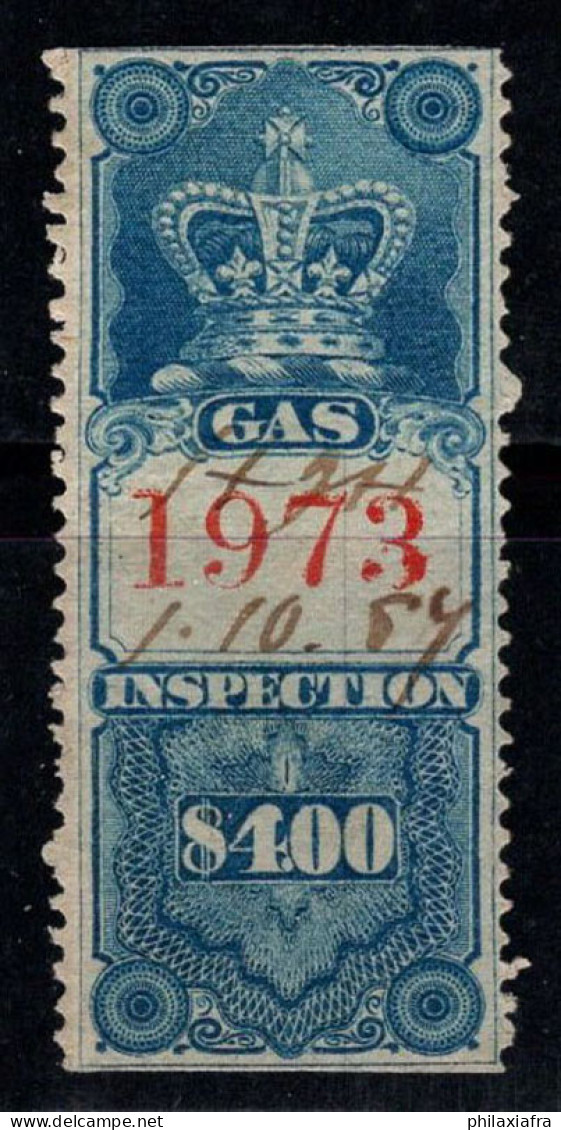 Revenu Du Canada 1876 Oblitéré 40% 4 $, Van Dam FG7, Inspection Du Gaz - Revenues