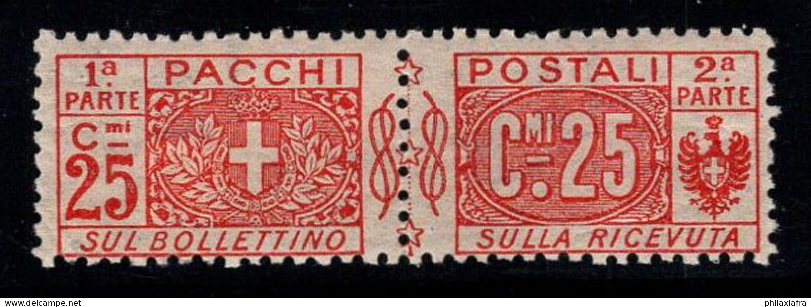 Italie 1914 Sass. 10 Neuf * MH 100% Colis Postaux 25 Quater. - Postpaketten