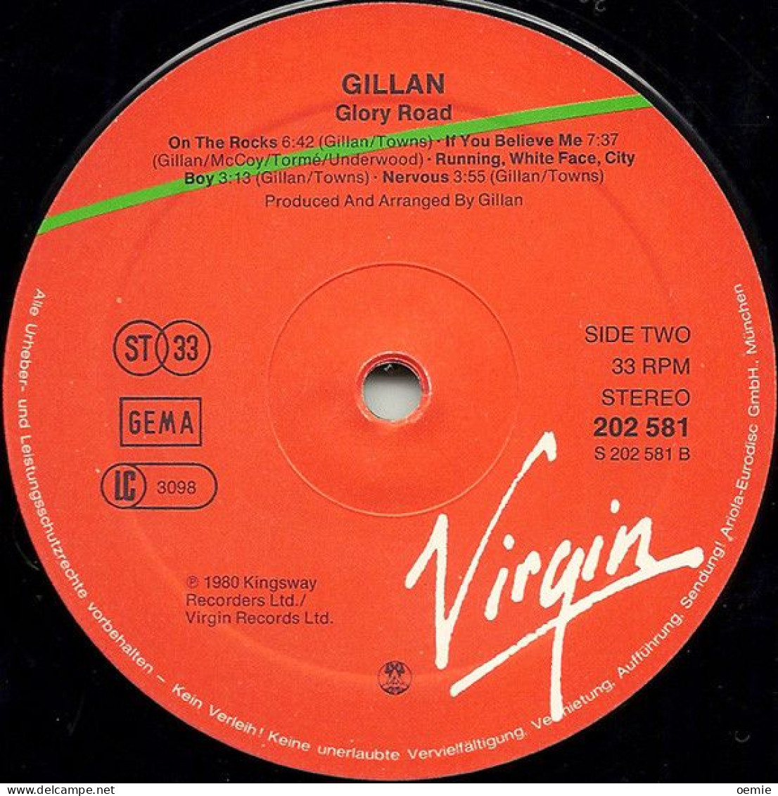 GILLAN  / GLORY ROAD - Hard Rock & Metal