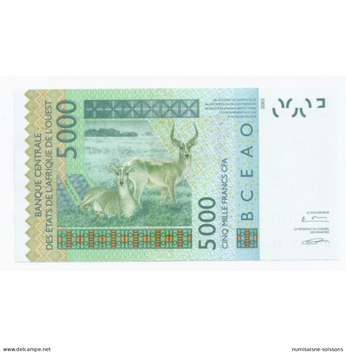 MALI - 5 000 FRANCS CFA - 2003 - Mali