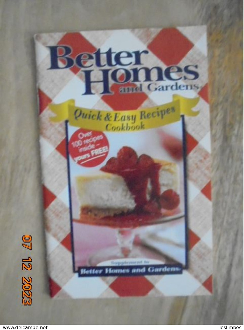 Supplement To Better Homes And Gardens : Quick & Easy Recipes Cookbook  2004 - Américaine