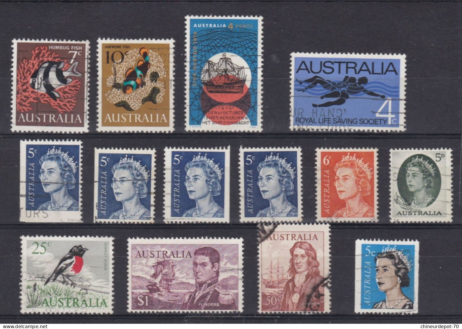 lot de timbres australie australia  Australien voir 10 photos