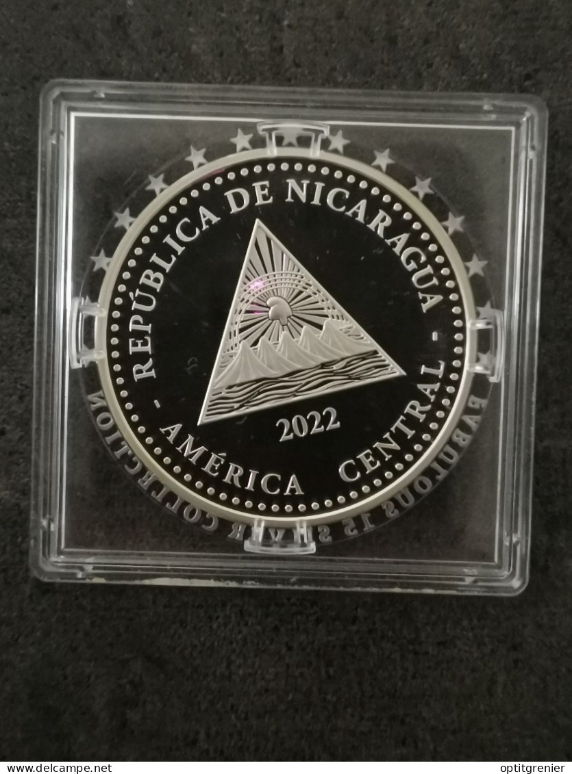 10 CORDOBAS ARGENT 2022 TORTUE NICARAGUA / 1 ONCE PURE SILVER - Nicaragua