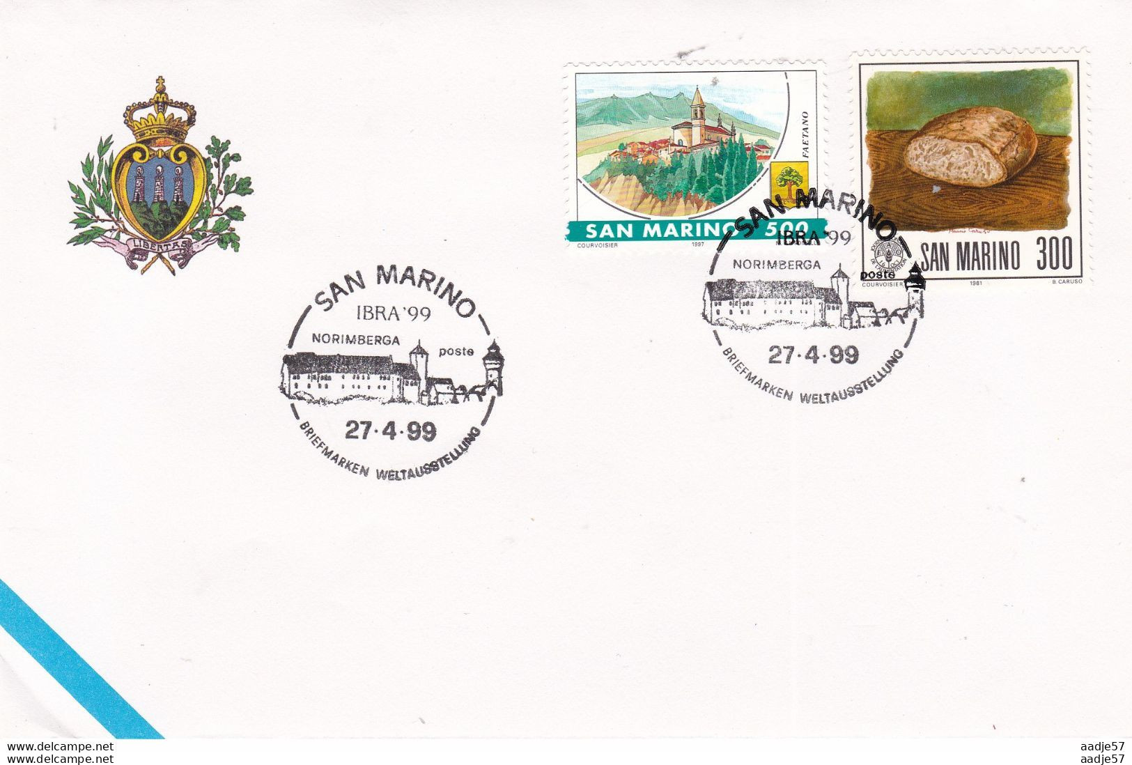 San Marino. IBRA 1999 Spec Canc 27-04-1999 - Lettres & Documents