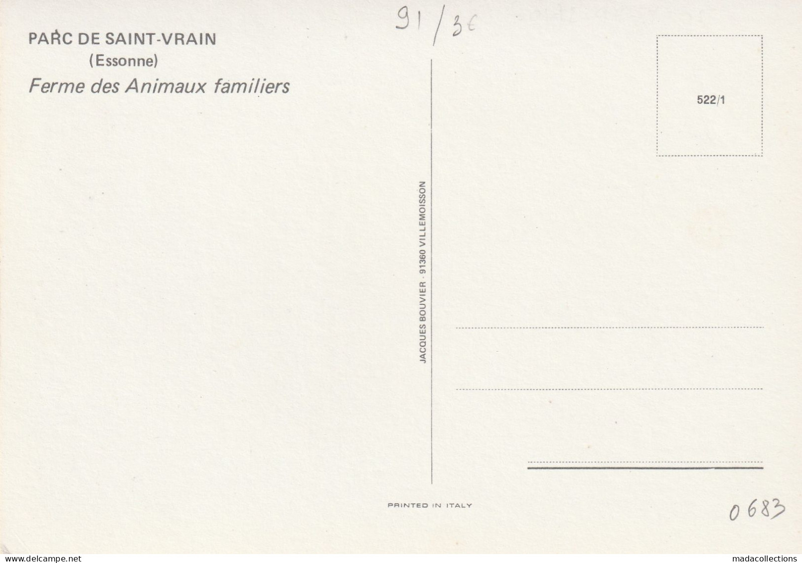 Saint Vrain (91 - Essonne)  Parc : Ferme Des Animaux Familiers - Saint Vrain