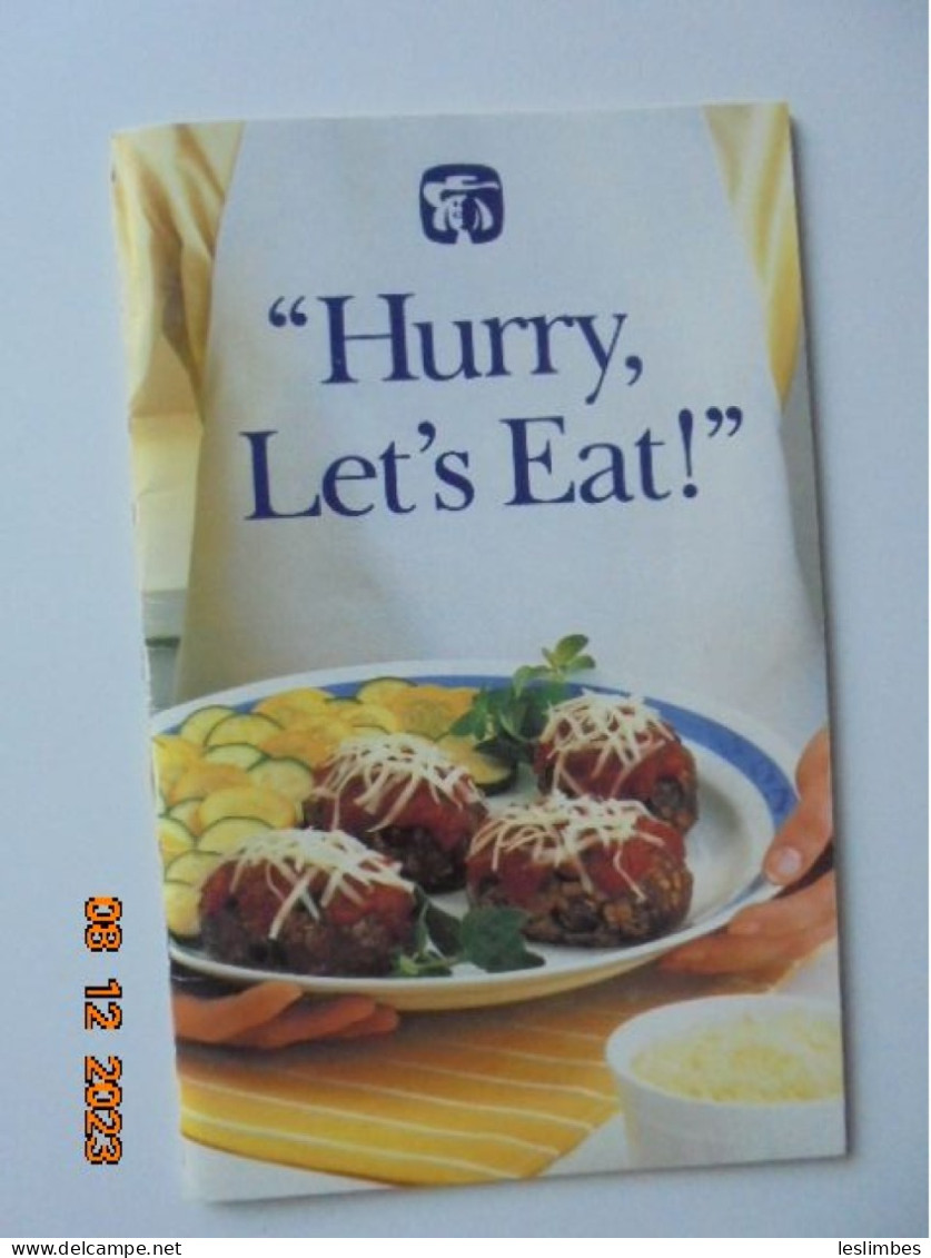 Hurry Let's Eat - Consumer Affairs Center, Quaker Oats Company 1986 - Noord-Amerikaans