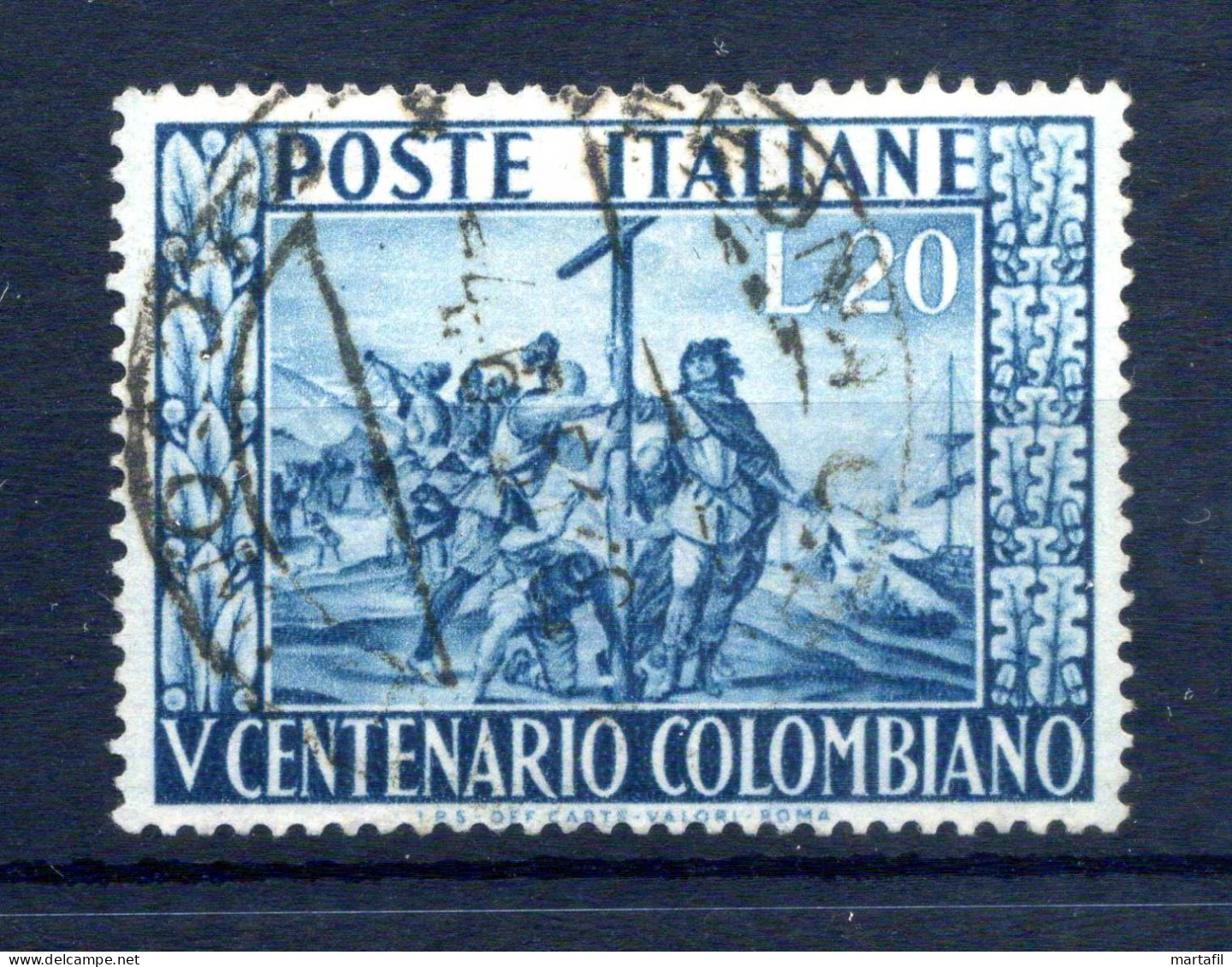 1951 Repubblica Italia SET USATO Cristoforo Colombo - 1946-60: Gebraucht