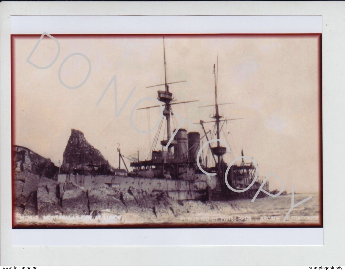 43. TW14. Four Lundy Island HMS Montague/Montagu Warship Produced By Twiss Retirment Sale Price Slashed! - War, Military