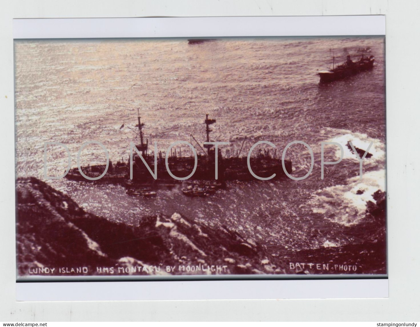 12. BA23. Four Lundy Island HMS Montague/Montagu Warship Produced By Batton Retirment Sale Price Slashed! - Guerre, Militaire