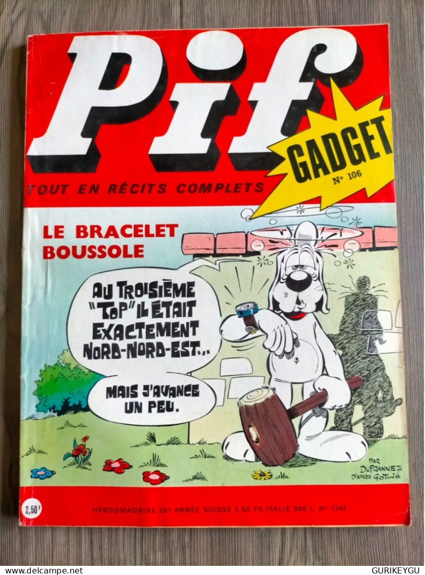 PIF GADGET N° 106  GOTLIB 1971RAHAN LOUP NOIR TTBE - Pif & Hercule