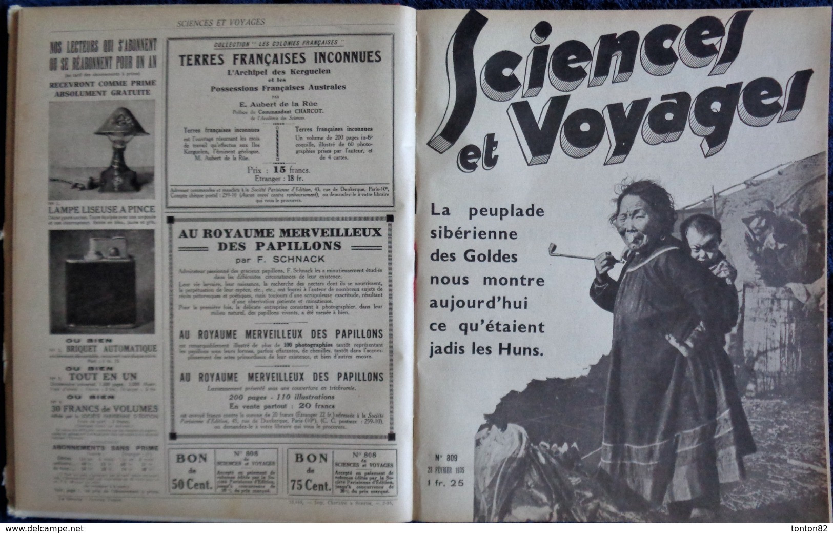 Sciences et Voyages - Reliure Année 1935 - 22 Numéros .