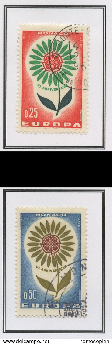 Monaco 1964 Y&T N°652 à 653 - Michel N°782 à 783 (o) - EUROPA - Used Stamps