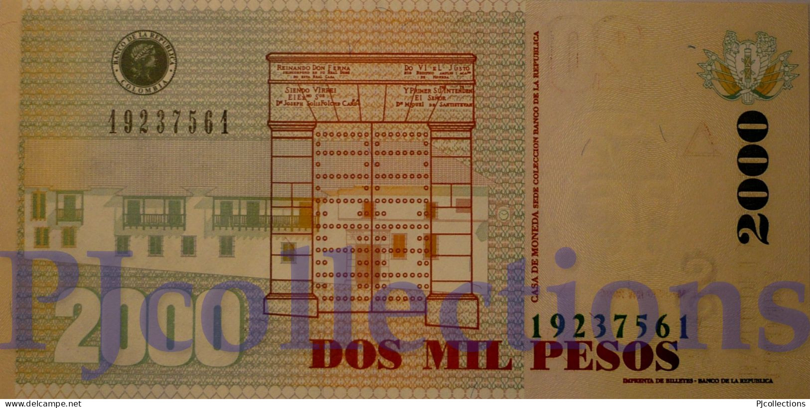 COLOMBIA 2000 PESOS 2005 PICK 457a UNC - Colombia