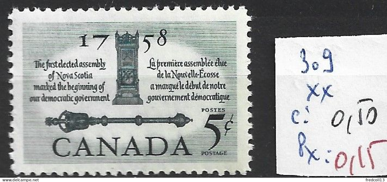 CANADA 309 ** Côte 0.50 € - Nuevos